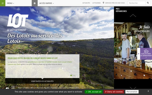 Screenshot of lot.fr