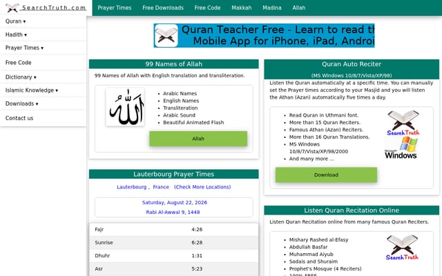 Screenshot of searchtruth.com