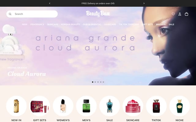 Screenshot of beautybase.com