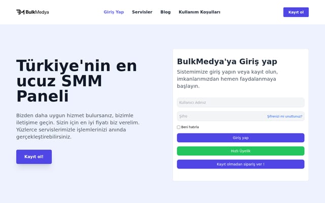 Screenshot of bulkmedya.com
