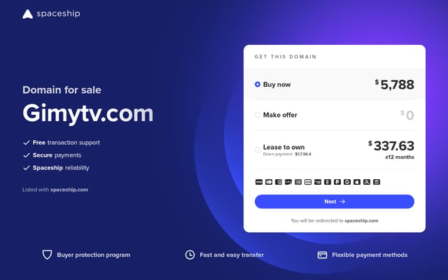 Screenshot of gimytv.com