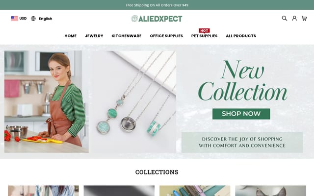 Screenshot of aliedxpect.com