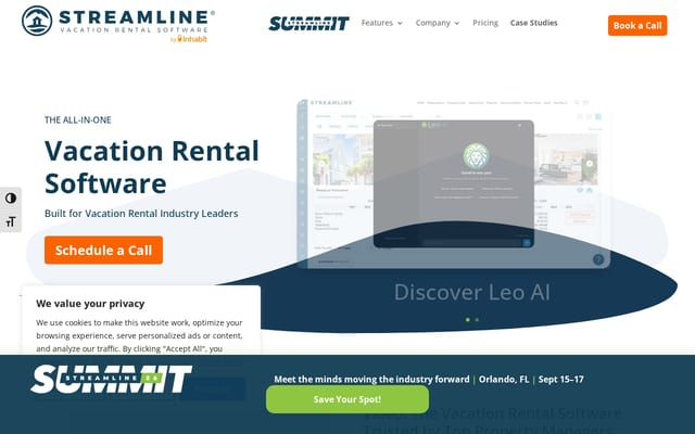 Screenshot of streamlinevrs.com