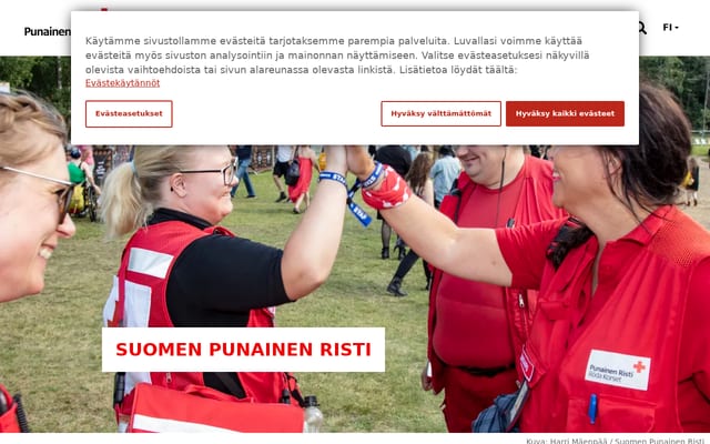 Screenshot of punainenristi.fi