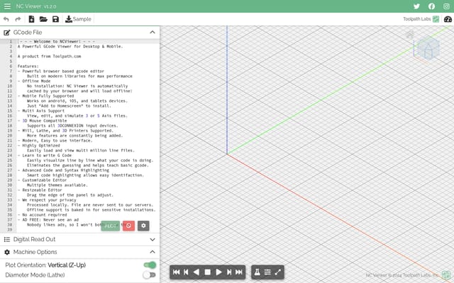 Screenshot of ncviewer.com