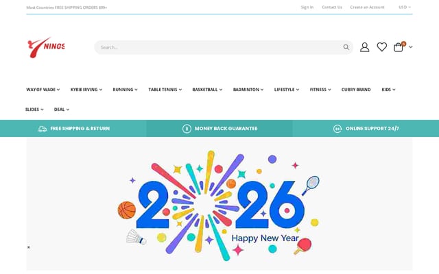Screenshot of shopnings.com