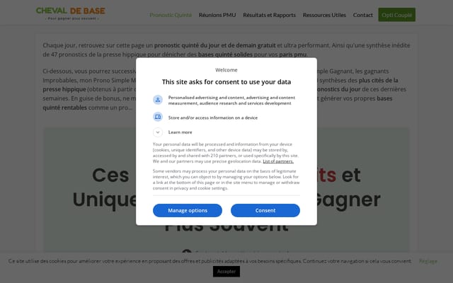 Screenshot of chevaldebase.com