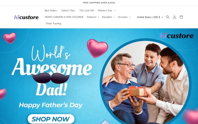 Screenshot of hicustore.com