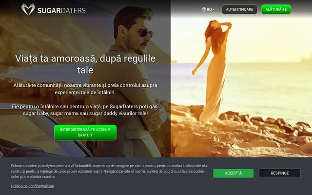 Screenshot of sugardaters.ro