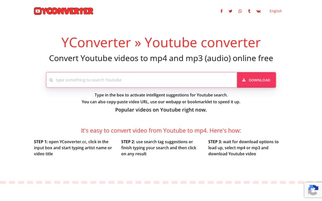 Screenshot of yconverter.cc