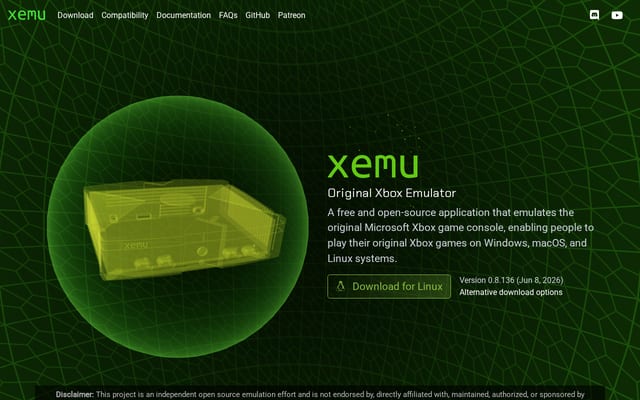 Screenshot of xemu.app