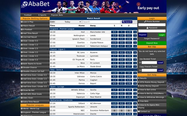 Screenshot of ababet.ug