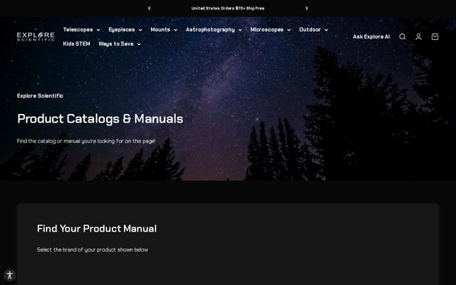 Screenshot of esmanuals.com