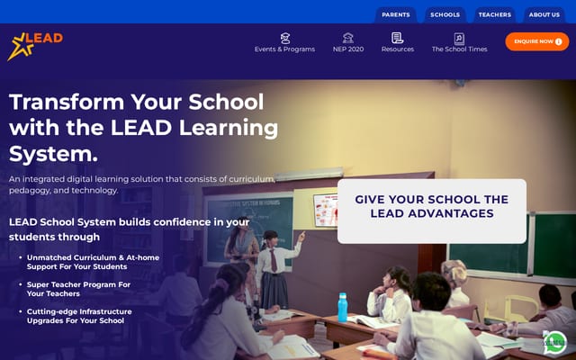 Screenshot of leadschool.in