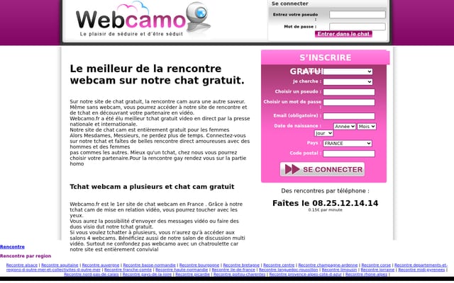 Screenshot of webcamo.fr