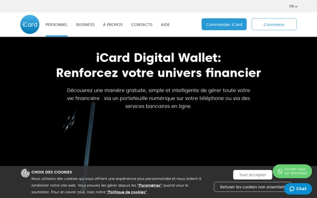 Screenshot of icard.com