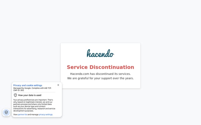 Screenshot of hacendo.com
