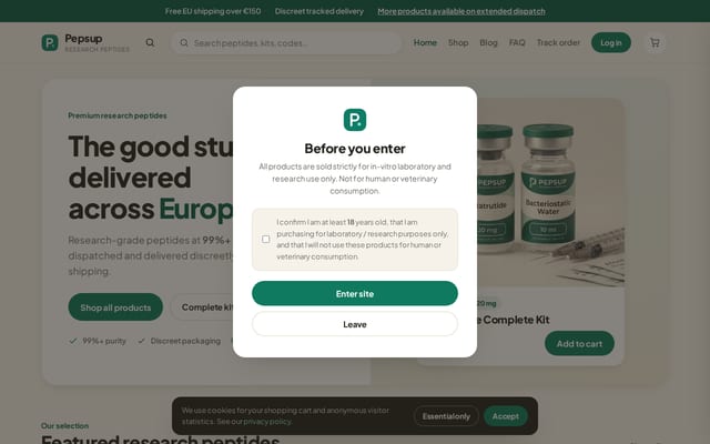 Screenshot of pepsup.eu