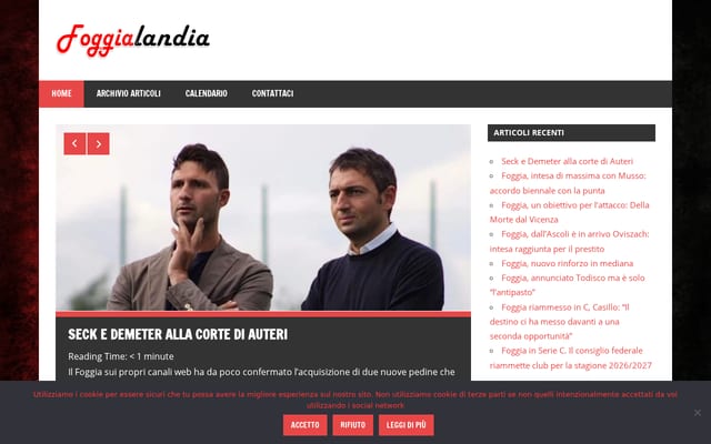 Screenshot of foggialandia.it