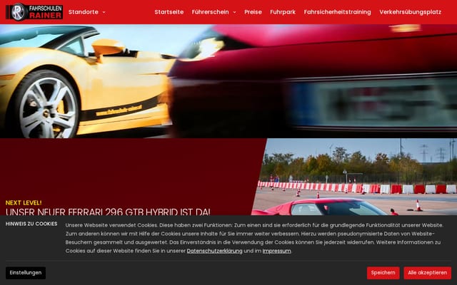 Screenshot of fahrschulen-rainer.at