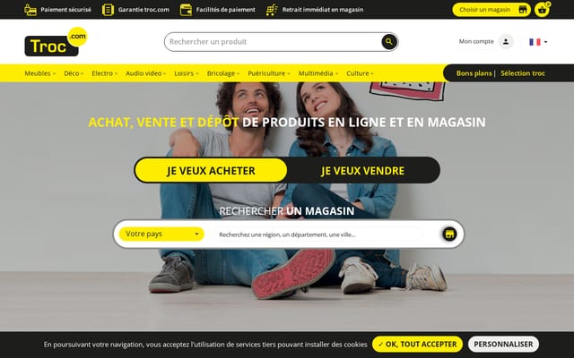 Screenshot of troc.com