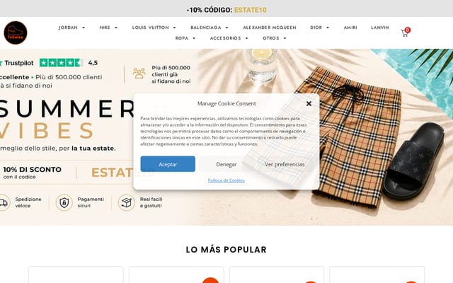Screenshot of tecalzoshoes.com