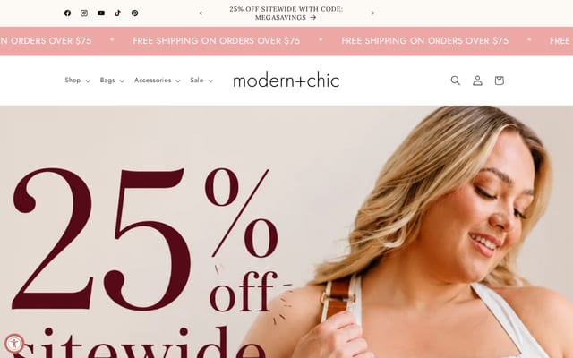Screenshot of modernandchicboutique.com