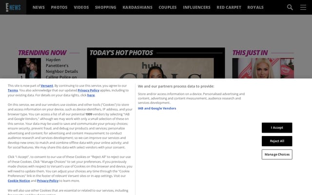 Screenshot of eonline.com