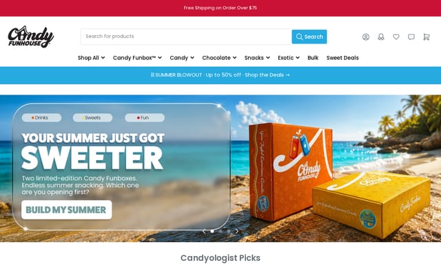 Screenshot of candyfunhouse.ca