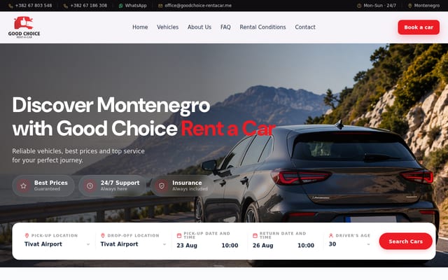 Screenshot of goodchoice-rentacar.me