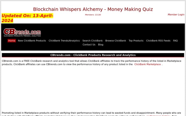 Screenshot of cbtrends.com