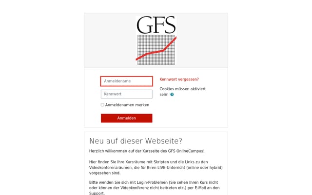 Screenshot of gfs-onlinecampus.de