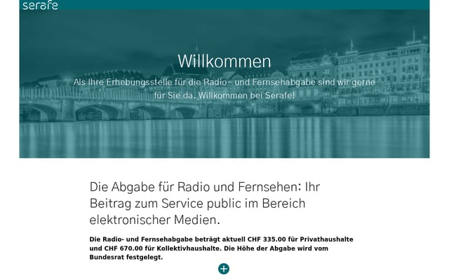 Screenshot of serafe.ch