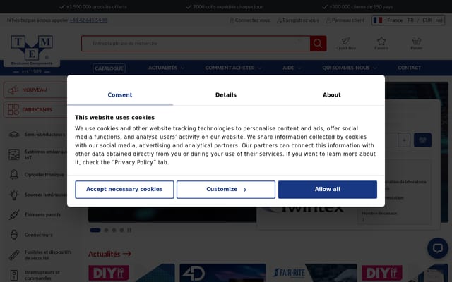 Screenshot of tme.eu