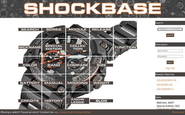 Screenshot of shockbase.org