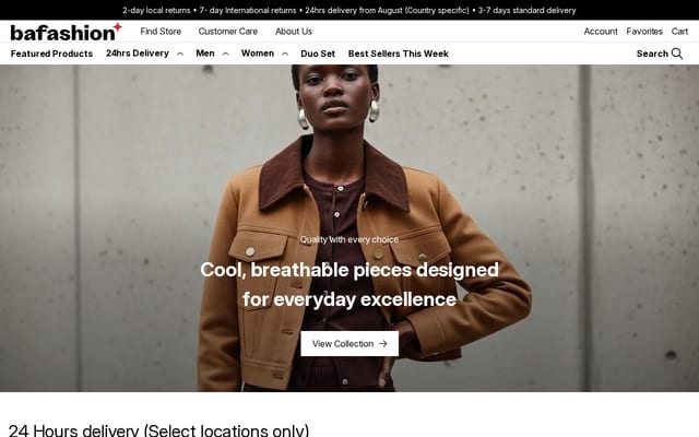 Screenshot of bafashion.shop