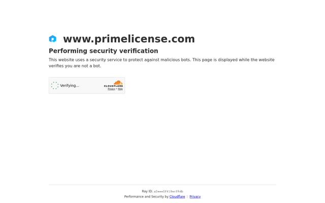 Screenshot of primelicense.com