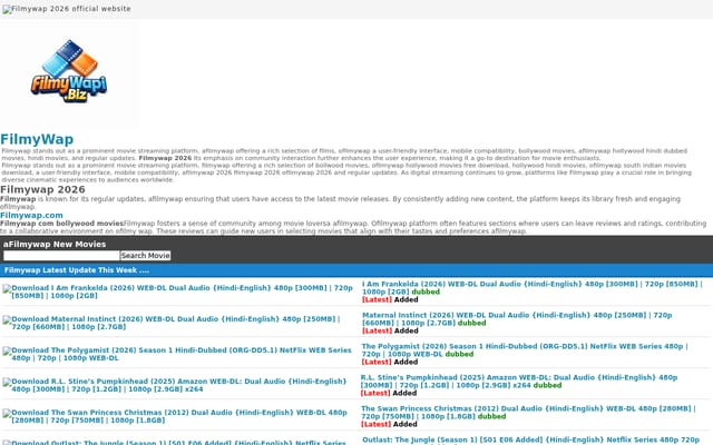 Screenshot of filmwap.in
