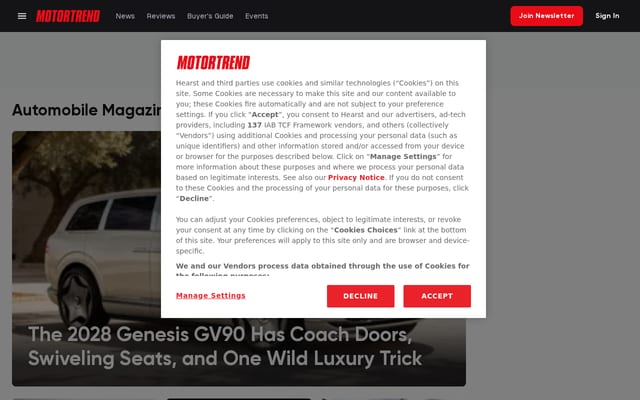 Screenshot of automobilemag.com
