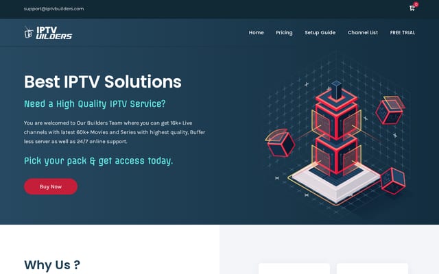 Screenshot of iptvbuilders.com