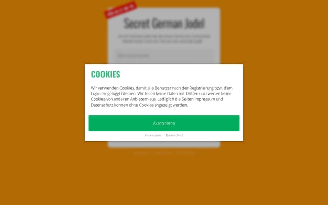 Screenshot of secretgermanjodel.com