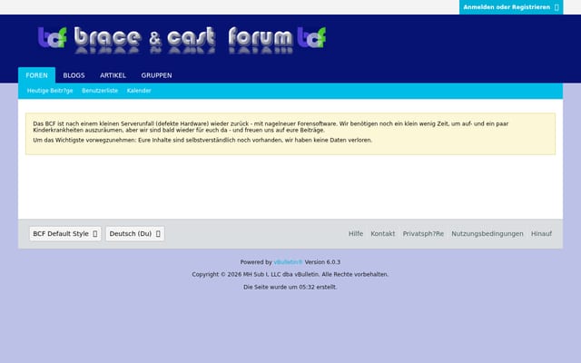 Screenshot of braceforum.net