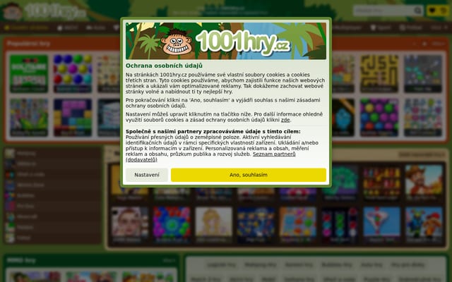 Screenshot of 1001hry.cz