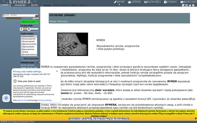 Screenshot of rymer.org