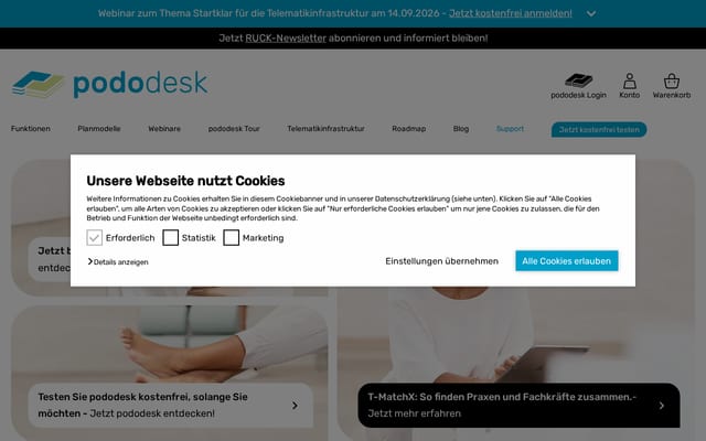 Screenshot of pododesk.de