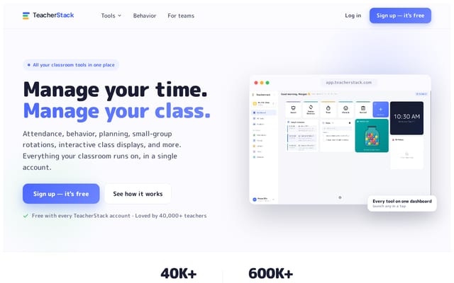 Screenshot of teacherstack.com