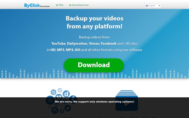 Screenshot of byclickdownloader.com