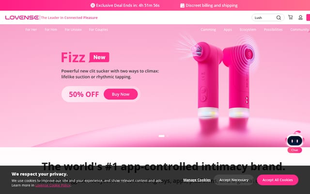Screenshot of lovense.com