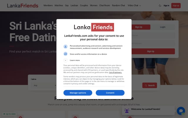 Screenshot of lankafriends.com