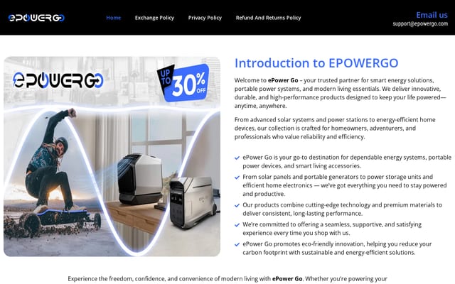 Screenshot of epowergo.com
